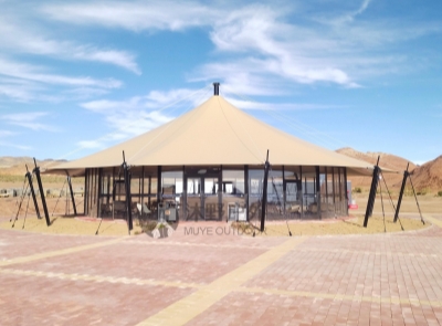 Large reception tent campsite